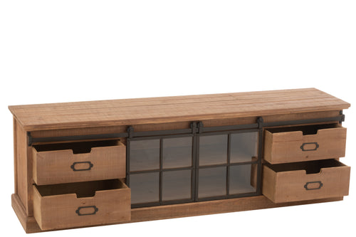 J-Line tv kast Mia - dennenhout - naturel