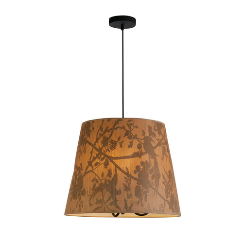 Searchlight Isla 3-lichts koepelvormige plafondlamp, lampenkap van gerecycled papier en zwart metaal