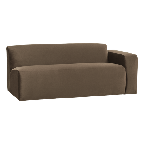 WOOOD 2-zits bank arm rechts Mojo Base - Velvet - Taupe - 74x185x97