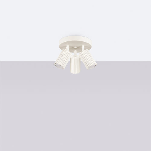 Sollux Lighting Plafondlamp KARBON 3P beige - 19,5x19,5x18cm