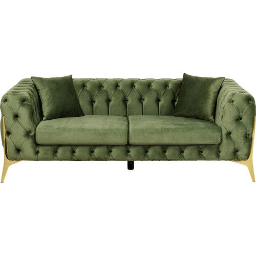 Kare Design Sofa Bellissima 2-Zits fluweel groen