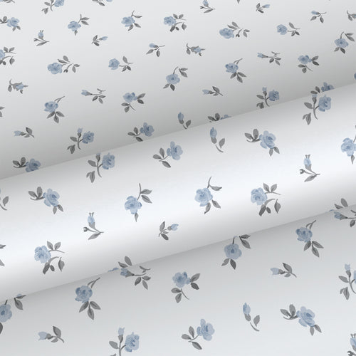 Sanders & Sanders behang bloemetjes blauw - 50 x 900 cm - 935397