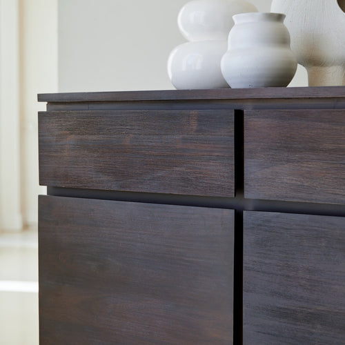 Tikamoon Massief mahoniehouten buffet 150 cm - Bruin