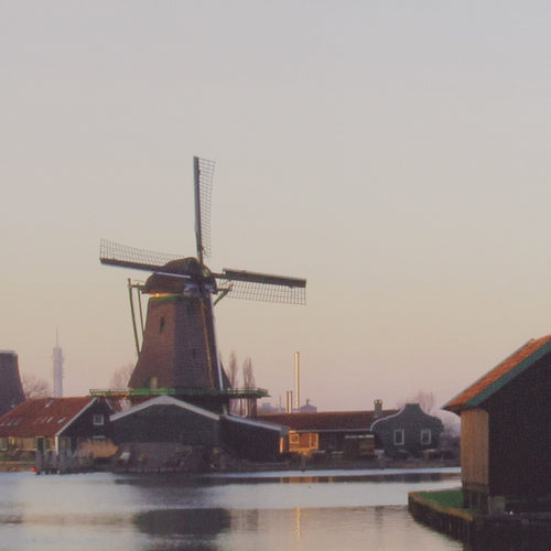 Art for the Home Buitencanvas - Nederlandse Molens aan het water - 50x70cm