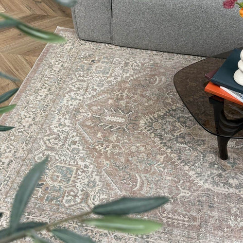 Interieur05 Vintage vloerkleed Ethel Bruin - 230 x 160 cm