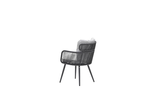 Linares dining fauteuil - carbon black - dark grey - valley sand