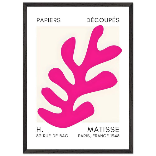 Artfulprints Poster met Lijst Matisse – Ocean petals pink   - 50x70 cm - Roze