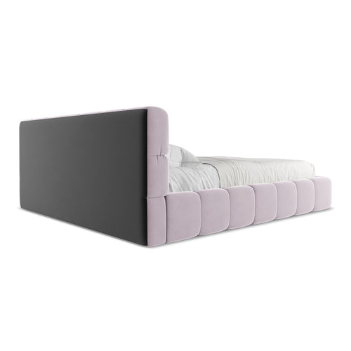 LaMiaSofa Bed met opbergruimte Roma - velours - lavendel - 200x228x82