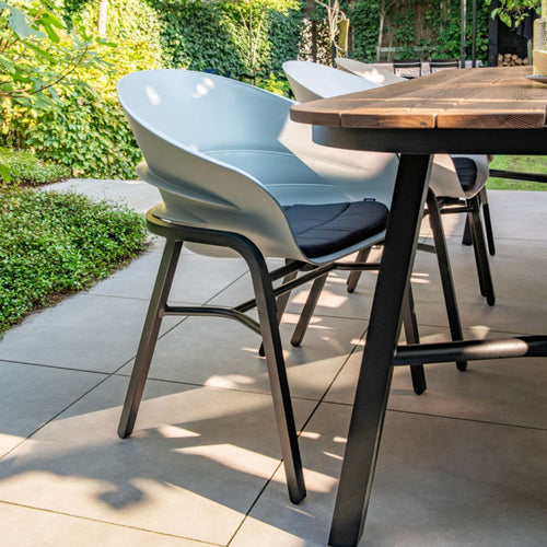 Hartman Tuinstoel Tubb - Taupe - Zithoogte 46cm - Set Van 2 - vtwonen shop