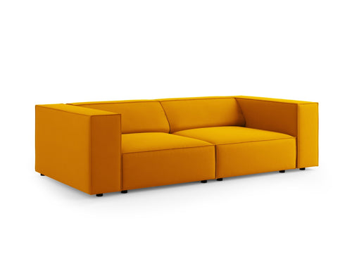 Cosmopolitan Design Bank Arendal 3-zits, flueel, geel - 102x204x70cm