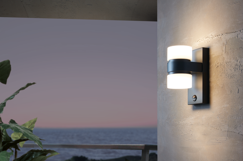 EGLO wandlamp buiten Atollari - led - sensor - 23 cm - antraciet/wit - vtwonen shop
