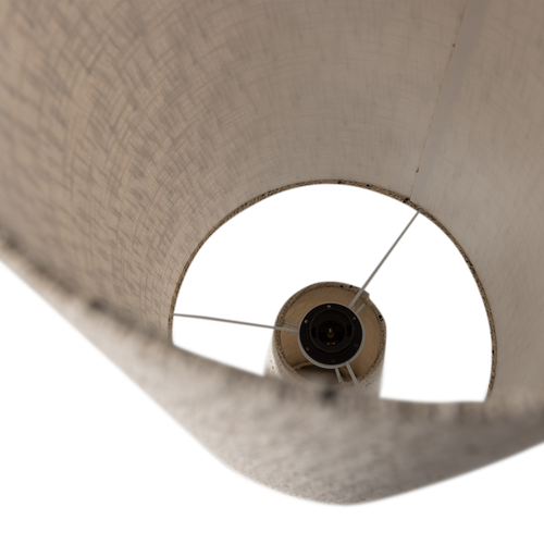 WOOOD vloerlamp Loft - Metaal/Bouclé - Naturel Met Stippen 130xØ30 cm - vtwonen shop