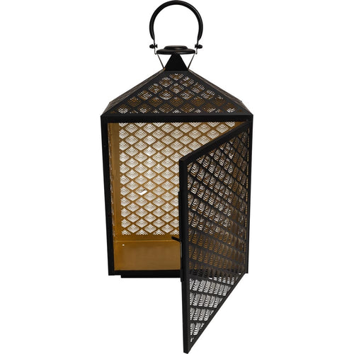 Lesli Living lantaarn Kira - zwart - 30x16x50cm