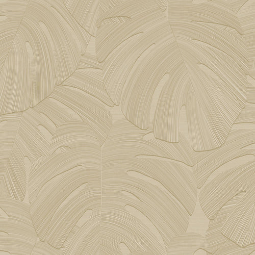 Origin Wallcoverings behang tropische bladeren taupe - 53 cm x 10.05 m - 348024 - vtwonen shop