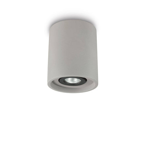 Ideal Lux Oak - 1 Light Round Surface Mounted Downlight Lichtgrijs