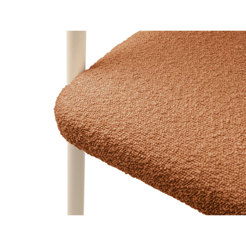 Set van 2 stoelen met gesp Lea boucle terracotta - 53.5x56.5x74cm