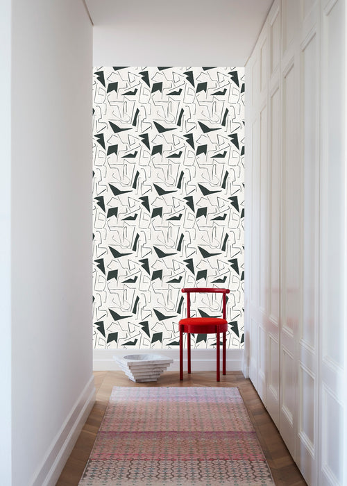 Catchii Behang Graphics Laurel green