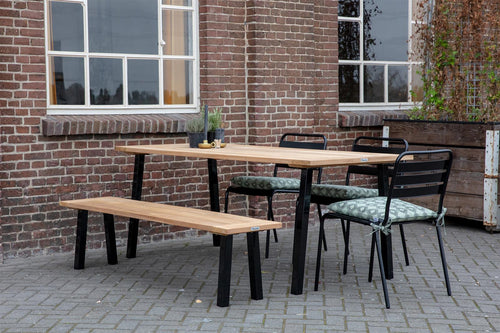 MaximaVida metalen schuine poten New York 40 cm vierkant zwart gecoat - vtwonen shop