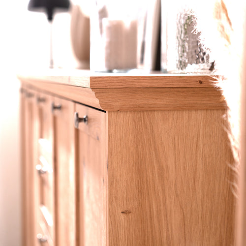 Calicosy - TIMBER Buffetkast met 4 deuren - Eiken - 40x200x90 cm