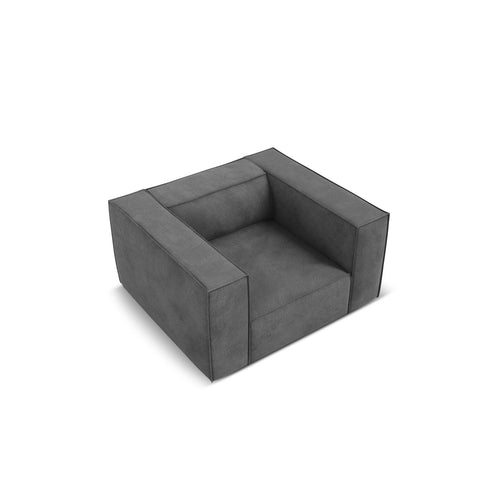 Cosmopolitan Design - Fauteuil Turin structurele stof grijs - 95x113x68cm