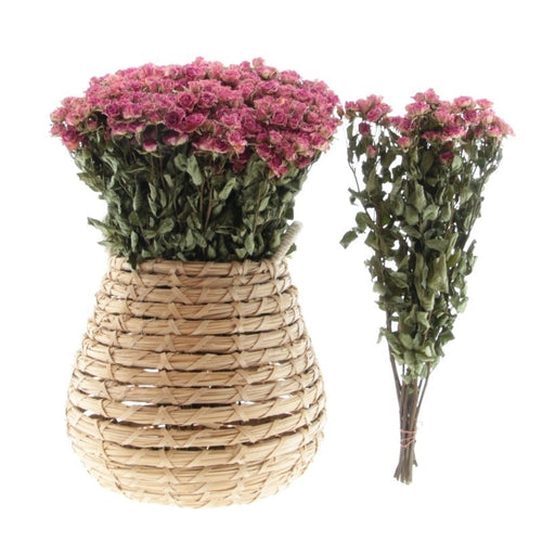 My Flowers.shop Tien gedroogde roze trosrozen | Lengte 50 centimeter | Per bos te bestellen - vtwonen shop