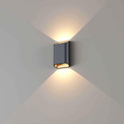 Artdelight wandlamp Diaz - 2 lichts - 4  x 15   cm - zwart goud