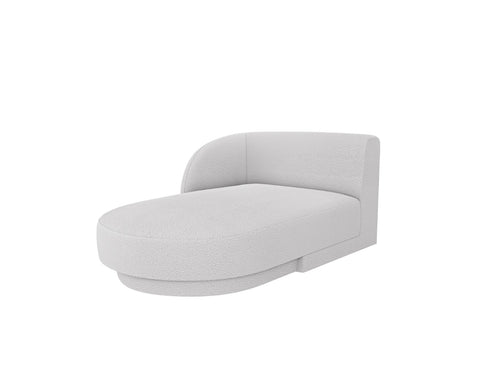 Micadoni linker meridiaan Miley 2-zits, boucle lichtgrijs - 156x90x70cm