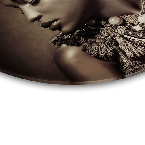 Reinders glasschilderij Afrikaanse vrouw - Ø 70cm