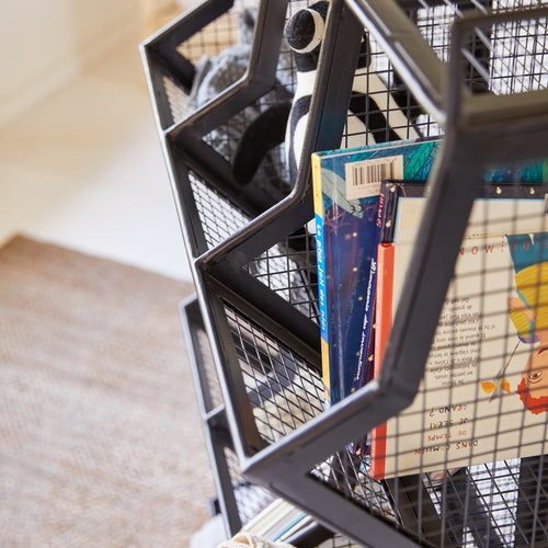 Tikamoon Metalen stelling met vakken voor kinderkamer - Zwart