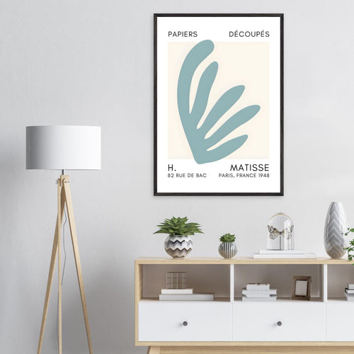 Artfulprints Poster Matisse – Aquatic impression turquoise   - 70x100 cm - Turquoise