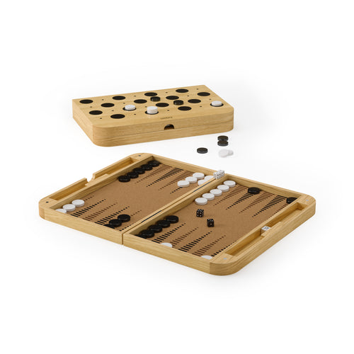 Umbra bordspel voor backgammon en dammen Blitz - 37 x 24 x 5 cm - naturel