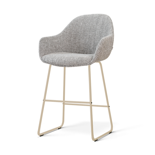 Nolon Nino-Mae barkruk grijs blend - beige onderstel - 65 cm