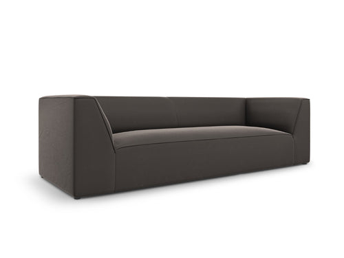 Micadoni Bank Ruby 3-zits, flueel, donkergrijs - 93x232x69cm