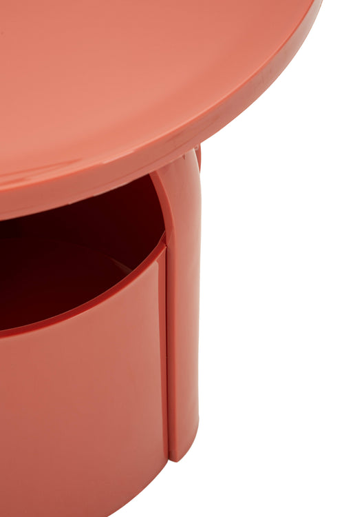Mauro Ferretti opbergtafel - Ø 44x43 cm - rood