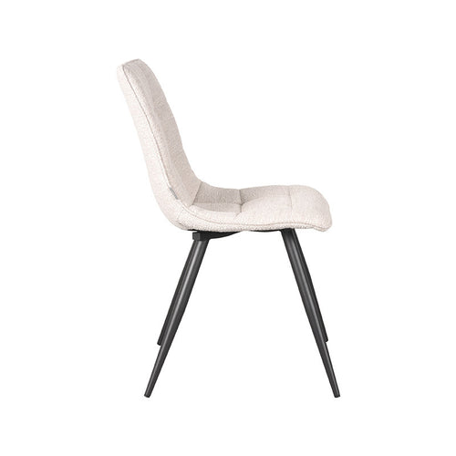 LABEL51 Eetkamerstoel Jelt - Naturel Bouclé - Zithoogte 50cm - Set van 2 - vtwonen shop