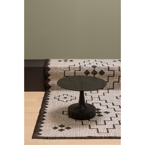 WOOOD vloerkleed Omari - Wol/Jute - Naturel/Zwart - 1x160x230 - vtwonen shop