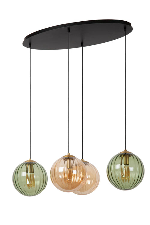 Lucide hanglamp MONSARAZ - 4xE27 - Groen - vtwonen shop