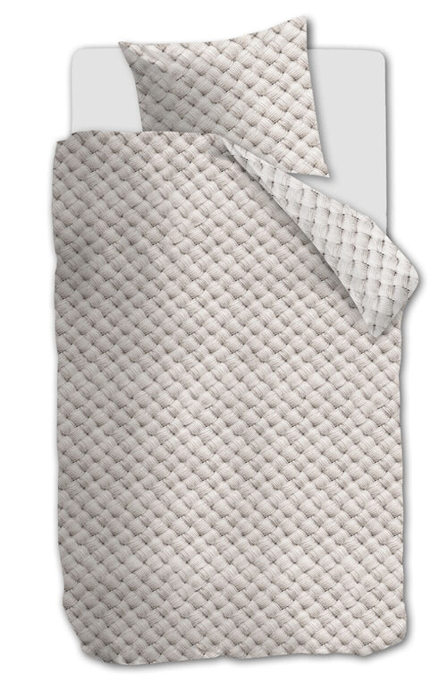 Rivièra Maison Dekbedovertrek Woven Wool - 140 x 200/220 cm - Naturel