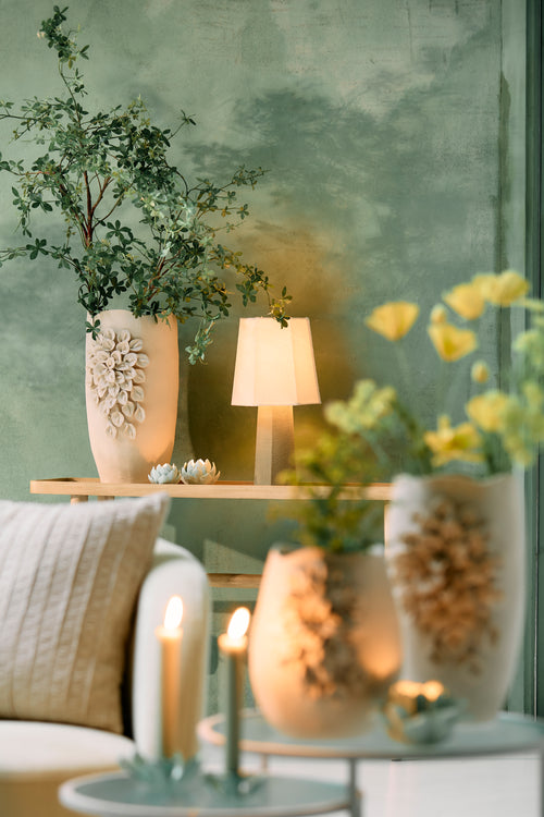 Light & Living vaas AMIATA - 31.5x27x50cm - wit - vtwonen shop