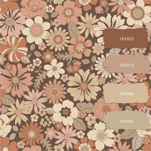 ESTAhome behang retro bloemen oudroze en beige - 53 cm x 10.05 m - 130966 - vtwonen shop