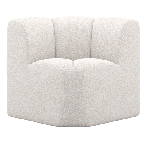 WOOOD eetbankje hoek met rugleuning Mojo - Wollig - Ecru - 83x83x83