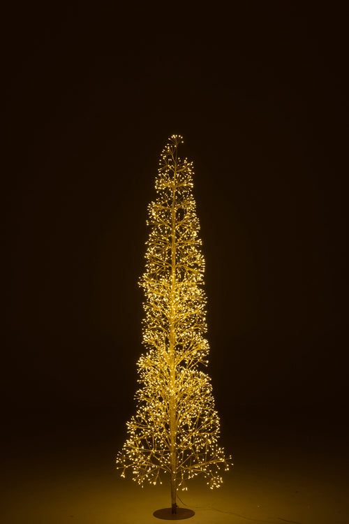 J-Line decoratie Boom - warm witte - ijzer - goud - large - LED lichtjes - vtwonen shop