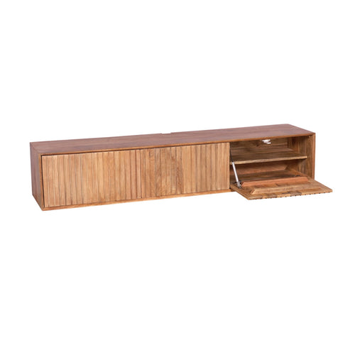 StarFurn Zwevend Tv-meubel Madison - Naturel Hout - 160x35x30cm - vtwonen shop