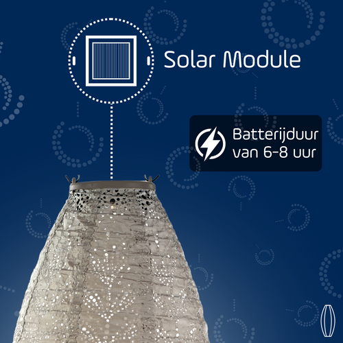 Lumiz solar lampion - long oval set - 3 stuks