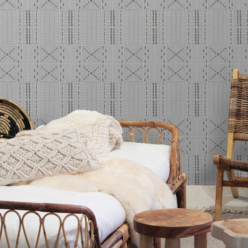 Walls4You behang etnisch motief grijs - 53 cm x 10 m - 640141 - vtwonen shop