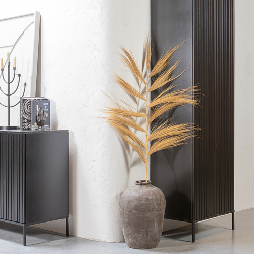 WOOOD dressoir New Gravure - Grenen - Zwart - 85x200x44 - vtwonen shop