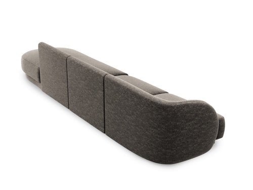 Micadoni Rechte bank Miley 4-zits, chenille, grijs - 90x323x70cm