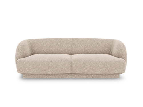 Micadoni Bank Miley 2-zits, structurele stof beige - 90x180x70cm