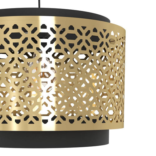 EGLO hanglamp Sandbach - e27 - ø 42 cm - zwart/goud - staal - vtwonen shop