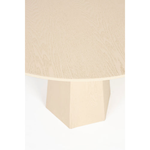 Zuiver Pilar Eettafel Rond100 cm Hout Beige - vtwonen shop